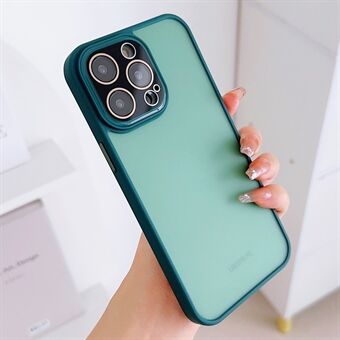 Voor iPhone 14 Pro Skin-touch telefoonhoes PC + TPU anti-drop cover met glazen lensbeschermer