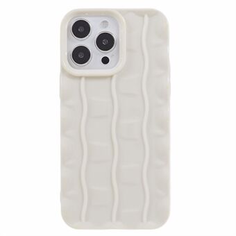 Voor iPhone 14 Pro 3D Strepenpatroon Telefoonhoesje Flexibele TPU schokbestendige beschermhoes