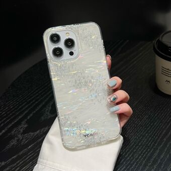 YCADEN Voor iPhone 14 Pro Gradiënt Telefoonhoesje Glitter TPU Shell Grain Achterkant