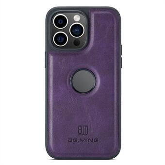 DG.MING Voor iPhone 14 Pro Hoesje PU Lederen Gecoat PC+TPU Logo View Telefoonhoesje