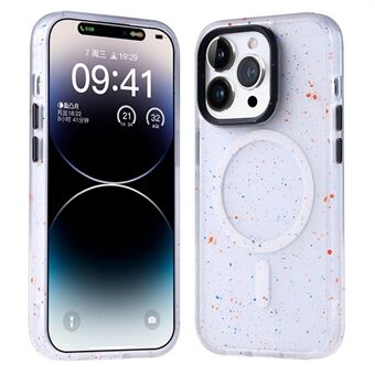 Voor iPhone 14 Pro Hoesje Kleurrijke Vlekken Ontwerp TPU+PC Telefoonhoes Compatibel met MagSafe