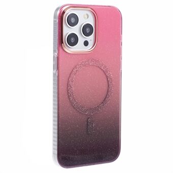 Voor iPhone 14 Pro Hoesje Compatibel met MagSafe Glitter Gradient TPU+Acrylic Telefoonhoesje