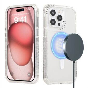 Voor iPhone 14 Pro Magnetische Telefoonhoes Versterkte Hoeken PC+TPU Telefoonhoesje