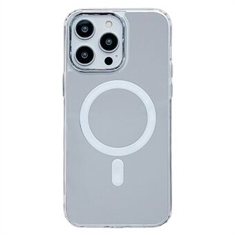 Voor iPhone 14 Pro Spiegeloppervlak Telefoonhoes TPU+PC+Acryl Cover Compatibel met MagSafe