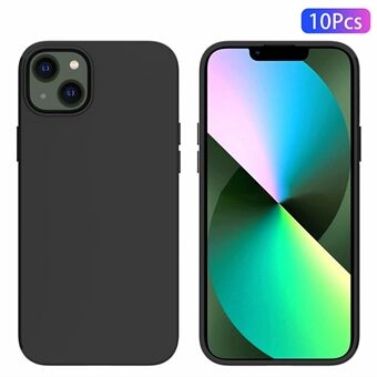 Voor iPhone 14 Plus 6.7 inch 10st / pak dubbelzijdige matte afwerking zachte TPU telefoon beschermhoes valbestendige hoes - zwart