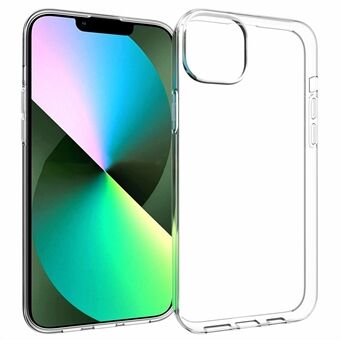 Voor iPhone 14 Plus 6,7 inch transparante TPU-telefoonhoes Watermerkvrije textuur aan de binnenkant van de zachte achterkant van de telefoon: