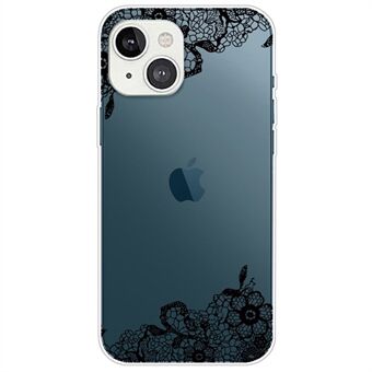 Flexibel TPU-hoesje voor iPhone 14 Plus 6,7 inch, stijlvolle patroonafdruk IMD niet-vervagende beschermende telefoonhoes