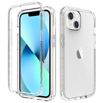 Voor iPhone 14 Plus 6.7 inch Goed beschermde Transparante TPU + PC Hybride Case Gradiëntkleur Mobiele Telefoon Cover: