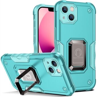 Verstelbare standaard telefoonhoes voor iPhone 14 Plus 6,7 inch, harde pc zachte TPU hybride beschermende telefoonhoes