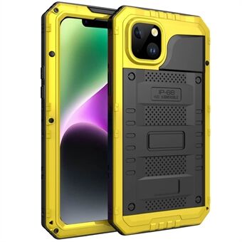 Voor iPhone 14 Plus IP68 Waterproof Drop-proof Cover Metal + Silicone Underwater Full Protection Case