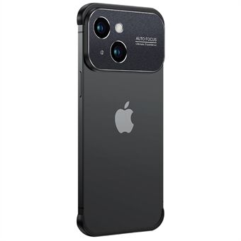 Voor iPhone 14 Plus randloos TPU telefoonhoes aluminium lensframe beschermhoes
