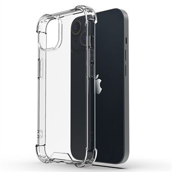 Voor iPhone 14 Plus 6.7 inch Vier Hoeken Drop-proof Clear TPU Frame + Acryl Achterkant Schokbestendig Telefoonhoesje