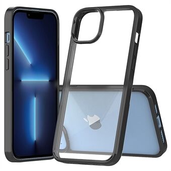 Voor iPhone 14 Plus 6,7 inch transparant anti-drop telefoonhoesje hard acryl + zachte TPU hybride hoes: