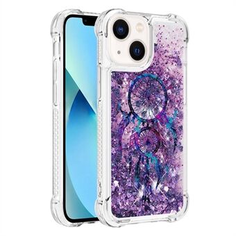 Voor iPhone 14 Plus 6.7 inch Patroon Gedrukt Case YB Drijfzand Serie-2 Glittery Soft TPU Case Scratch Telefoon Cover