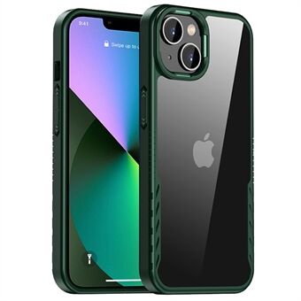 IPAKY Voor iPhone 14 Plus Anti-val Telefoon Case TPU + PC Mobiele Telefoon Beschermende Achterkant Ondersteuning Draadloos opladen