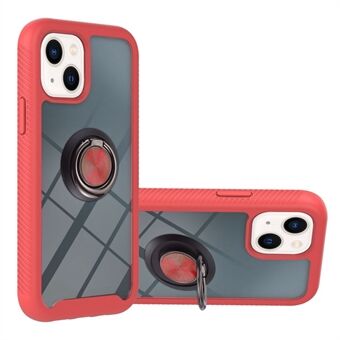 YB PC Series-5 voor iPhone 14 Plus Ring Standaard Telefoonhoes PC + TPU Hybrid Cover Protector