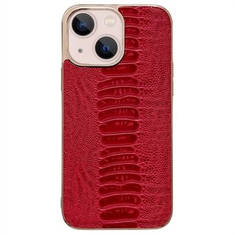 Voor iPhone 14 Plus Mobiele Telefoon Case Krokodil Textuur Echt Leer + PC + TPU Antislip Telefoon Shell Cover: