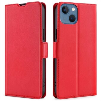 Voor iPhone 14 Plus PU Lederen Stand Case Side Magnetische Sluiting Kaarthouder Beschermende Telefoon Cover: