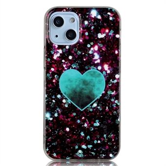 Voor iPhone 14 Plus Marmerpatroon IMD Soft TPU Cover Schokbestendig telefoonhoesje