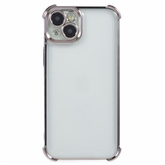 Voor iPhone 14 Plus Hoesje met liefdes hart design, met elektroplating rand, TPU materiaal, anti-val telefoonhoes