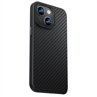 BENKS Voor iPhone 14 Plus Magnetische Kevlar Aramidevezel + TPU + Aluminium Carbon Fiber Textuur Matte Telefoon Cover Anti-drop Case