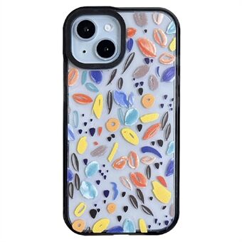 Voor iPhone 14 Plus mobiele telefoonhoesjes Kleurrijk patroon Schokbestendige acryl achterkant