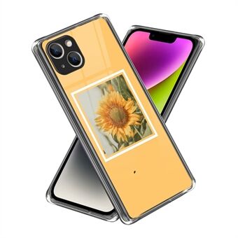 Voor iPhone 14 Plus Zonnebloempatroon Afdrukken Ontwerp Achterkant Zachte TPU schokbestendige beschermende telefoonhoes