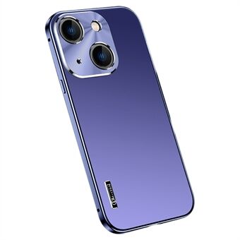 IM-CHEN Matte telefoonhoes voor iPhone 14 Plus, metalen frame Ultradunne beschermende telefoonhoes met magnetisch / gespslot