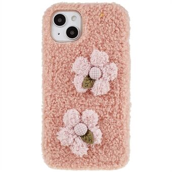 Voor iPhone 14 Plus schattig bloemendecor Pluizig zacht TPU-telefoonhoesje Drop-proof achterkant