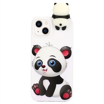 TPU-hoes met 3D-figuur voor iPhone 14 Plus, cartoonpatroondruk Scratch hoes voor mobiele telefoon