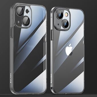 SULADA Crystal Steel Series voor iPhone 14 Plus Valbestendige lensbescherming Telefoonhoes TPU + gehard glas achterkant