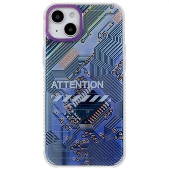 MUTURAL Modern Series voor iPhone 14 Plus PC+TPU Beschermhoes Printplaatpatroon Valbestendige telefoonhoes