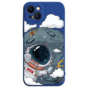 Valbestendig telefoonhoesje voor iPhone 14 Plus Astronaut Patroonbedrukking TPU Cover Schokbestendige telefoonbeschermer