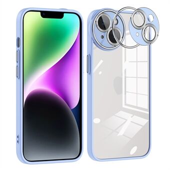 Voor iPhone 14 Plus Big Eyes-serie Precieze uitsparing Drop-proof transparant telefoonhoesje Glazen lensbeschermer PC + TPU hybride telefoonhoes