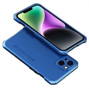 ELEMENT BOX Voor iPhone 14 Plus 3-delig ontwerp Hard PC Back Metal Frame Hybrid Cover Shockproof Mobiele telefoonhoes