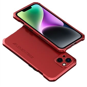 ELEMENT BOX Voor iPhone 14 Plus 3-delig ontwerp Hard PC Back Metal Frame Hybrid Cover Shockproof Mobiele telefoonhoes