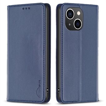BINFEN COLOR BF18 Stand Cover voor iPhone 14 Plus PU lederen kaarthouder Beschermend telefoonhoesje