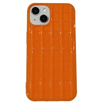 Voor iPhone 14 Plus mobiele telefoonhoes Scratch TPU-telefoonhoes met geglazuurde tegeltextuur