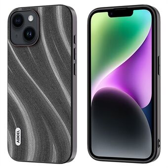 ABEEL Milky Way Series-telefoonhoes voor iPhone 14 Plus PU-leer gecoate pc + TPU-beschermhoes