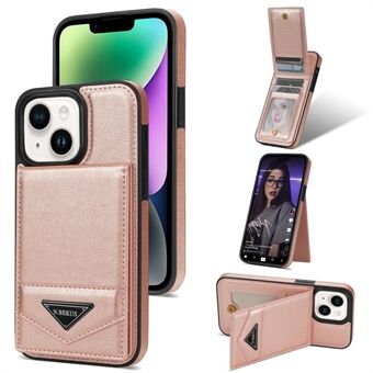 N.BEKUS voor iPhone 14 Plus RFID-blokkerende PU-leer gecoate TPU-telefoonhoes Kaartsleuven Kickstand Cover