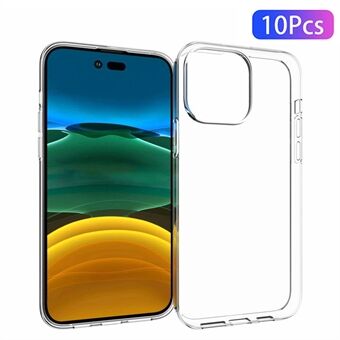 Voor iPhone 14 Pro Max 6.7 inch 10 stks/pak Clear TPU Phone Back Case Innerlijke watermerkvrije beschermhoes: