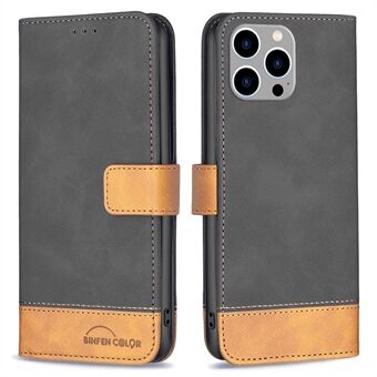 BINFEN COLOR BF lederen tas serie-7 voor iPhone 14 Pro Max 6,7 inch, stijl 11 PU lederen matte telefoonhoes kleur splitsen portemonnee Stand valbestendig hoesje