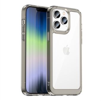 Voor iPhone 14 Pro Max 6.7 inch Borstel Textuur Anti-vingerafdruk TPU + Acryl Anti-val Beschermende Telefoon Case Cover