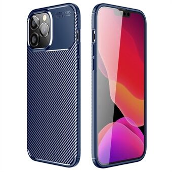 Voor iPhone 14 Pro Max 6.7 inch Schokabsorberende Soft TPU Phone Case Carbon Fiber Textuur Antislip Shell: