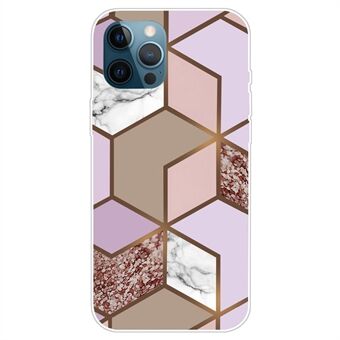 Voor iPhone 14 Pro Max 6.7 inch Marmer Ontwerp Abstract Patroon IMD Case Soft TPU Skin High Impact Phone Cover: