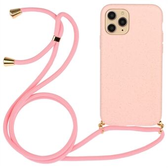 Voor iPhone 14 Pro Max 6,7 inch TPU Hybride Hoes van Tarwestro, Valbestendige Telefoonhoes met Lange Lanyard