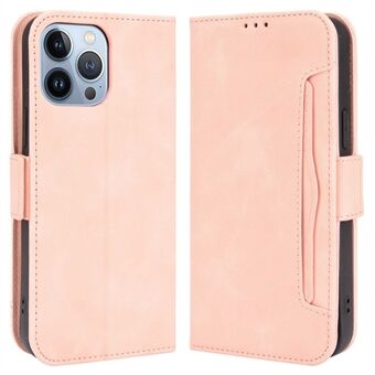 Voor iPhone 14 Pro Max 6.7 inch Anti-val PU Lederen Telefoon Cover Wallet Case Meerdere Kaartsleuven Stand Mobiele telefoon Shell: