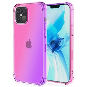 Voor iPhone 14 Pro Max 6.7 inch Gradiënt Ontwerp Schokabsorptie TPU Zachte Edge Bumper met Versterkte Hoeken Beschermhoes: