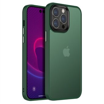 Voor iPhone 14 Pro Max 6.7 inch Matte Anti-vlekken TPU + PC Telefoon Case Anti-val Schokbestendig Lensbescherming Shell