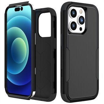 Voor iPhone 14 Pro Max 6,7 inch Commuter-serie 3-in-1 telefoon achterkant TPU + pc schokbestendige hoes: